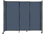 Versare StraightWall Freestanding Mobile Partition, 72"H x 86"W, Ocean Fabric (1472315)