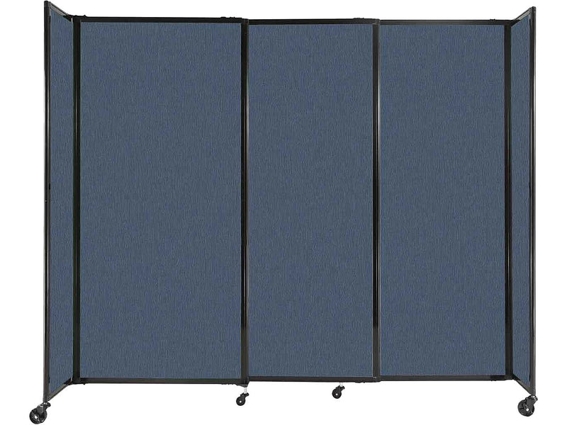 Versare StraightWall Freestanding Mobile Partition, 72"H x 86"W, Ocean Fabric (1472315)