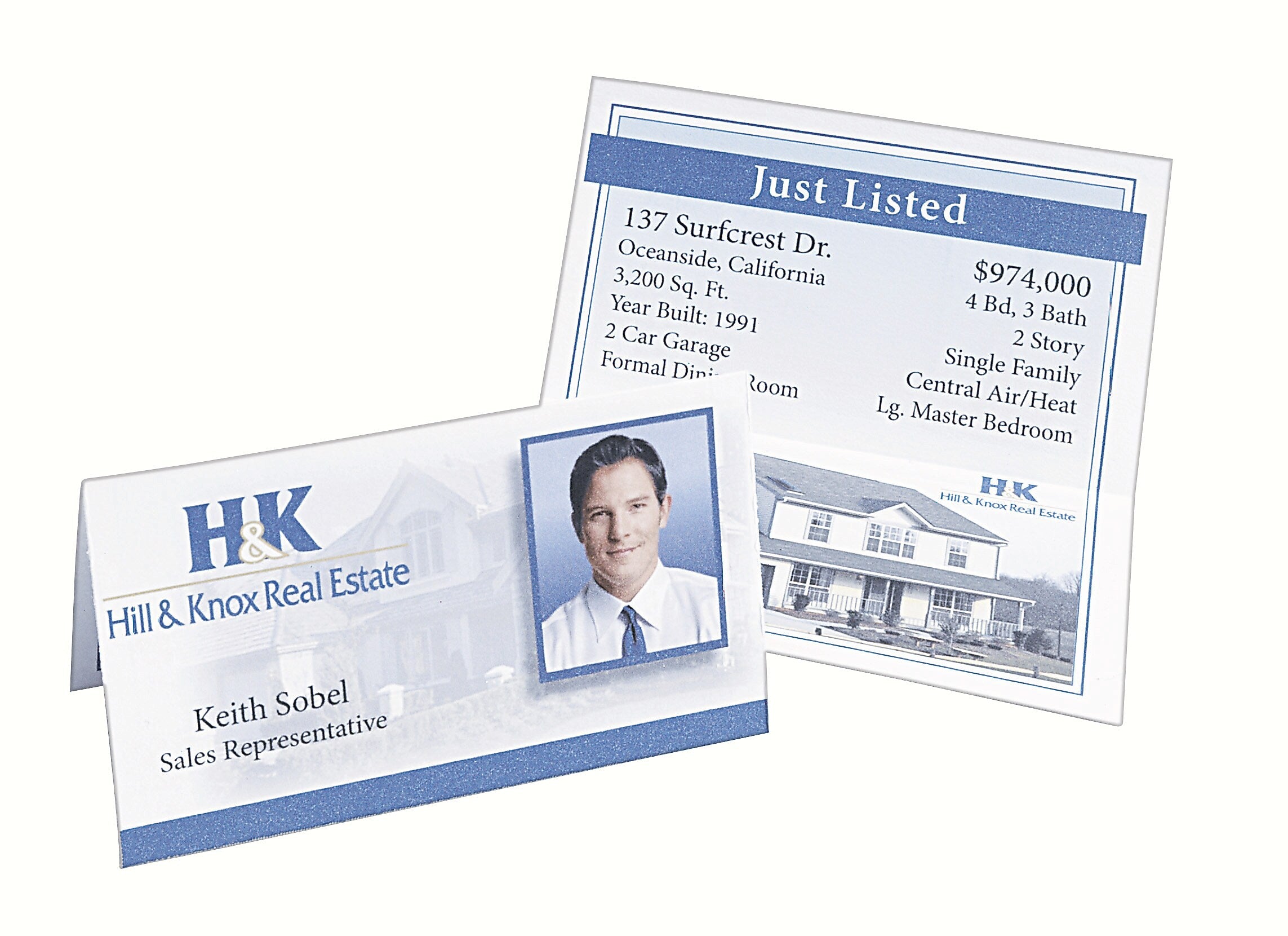 Avery Small Tent Cards, 2" x 3.5", Matte White, Inkjet/Laser, 160/Pack (05302)