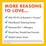 Boulder Clean Disinfecting Cleaner Refill, Lemon Scent, 1 Gal. (003137)