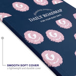 Kahootie Co Daily Planner For Your Busy Days, 6" x 9", Navy Pink Polka Dots (ITKDNPPD)