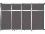 Versare Operable Wall Clamp Mount Sliding Room Divider, 101.25"H x 152"W, Charcoal Gray Fabric (1072407)