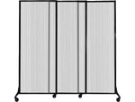 Versare MediWall Freestanding Sliding Partition, 80"H x 84"W, Clear Fluted Polycarbonate (1811220)