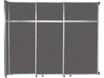 Versare Operable Wall Clamp Mount Sliding Room Divider, 101.25"H x 117"W, Charcoal Gray Fabric (1072307)