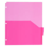 JAM Paper® Plastic Index Tab Dividers with Double Pockets, 5-Tab, 9 3/4 x 11 1/2, Multicolor (375032920)