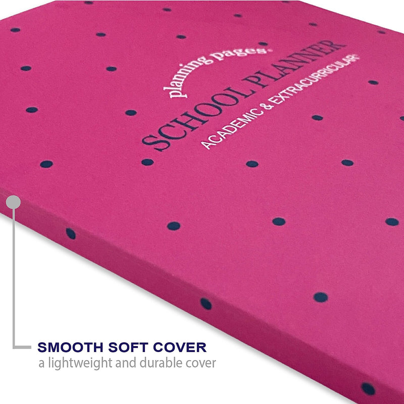 Kahootie Co. It's That Kinda Day School & After School 9" x 6" Monthly & Weekly Planner, Pink Polka Dots (ITKSPPD)