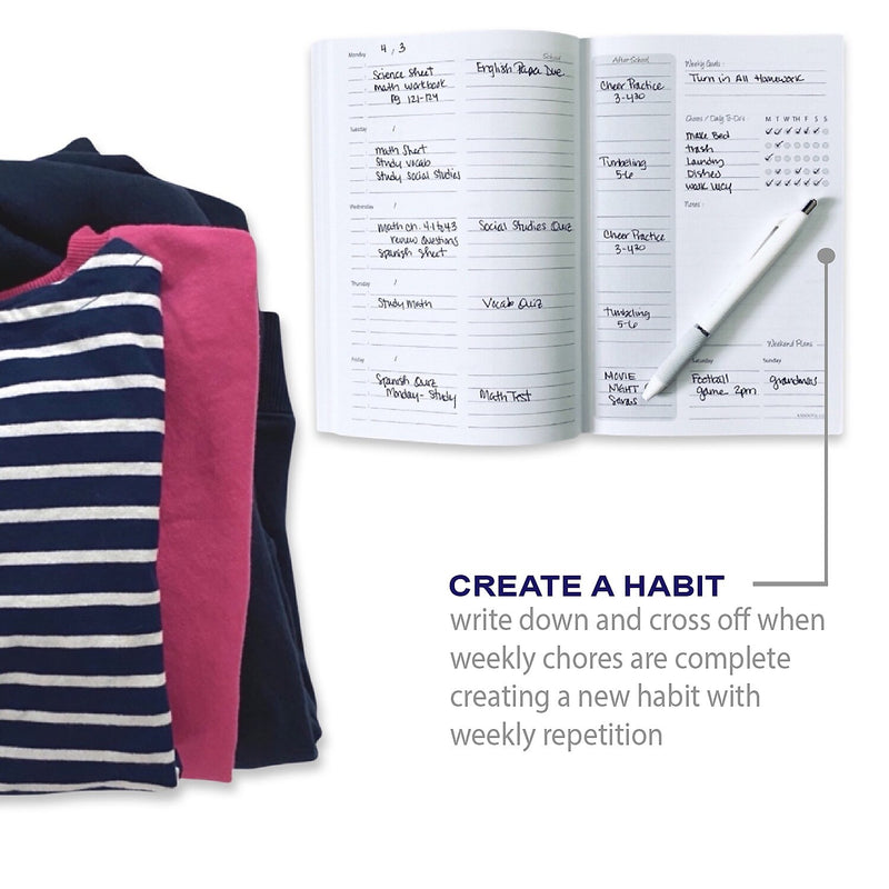 Kahootie Co. It's That Kinda Day School & After School 9" x 6" Monthly & Weekly Planner, Pink Polka Dots (ITKSPPD)