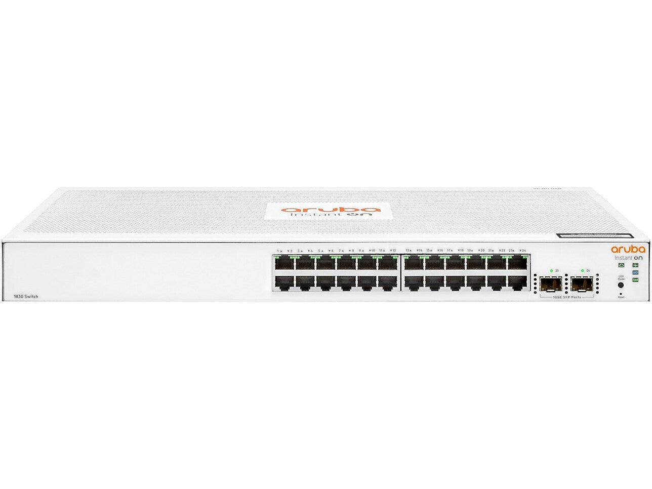 Aruba Instant On 1830 24-Port Gigabit Ethernet Managed Switch, 10/100/1000 Mbps, White (JL813A#ABA)