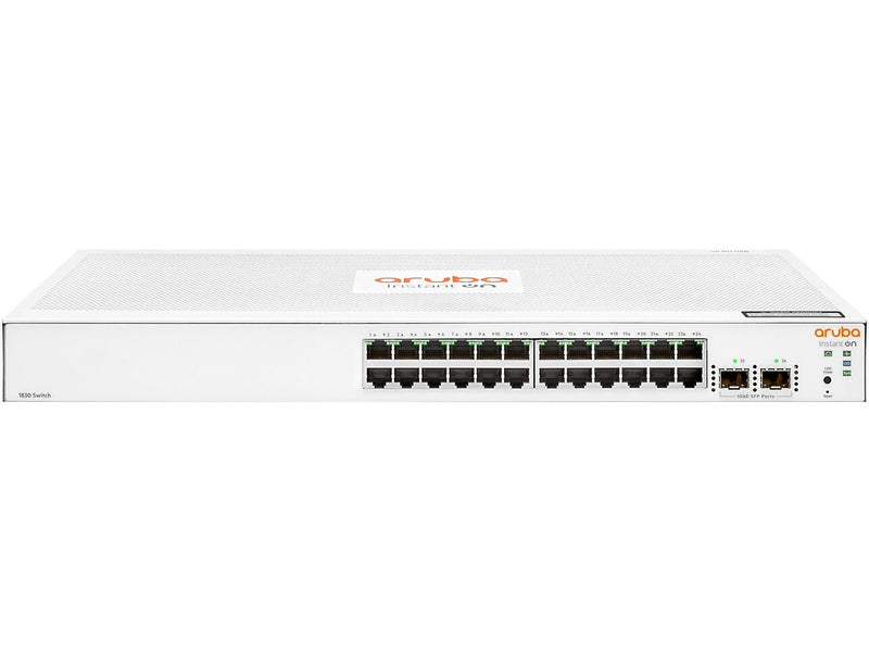 Aruba Instant On 1830 24-Port Gigabit Ethernet Managed Switch, 10/100/1000 Mbps, White (JL813A#ABA)