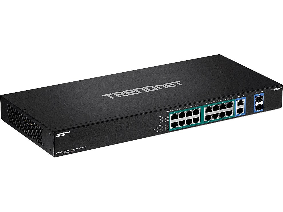TRENDnet 18-Port Gigabit Ethernet Unmanaged Switch, Black (TPE-TG182F)
