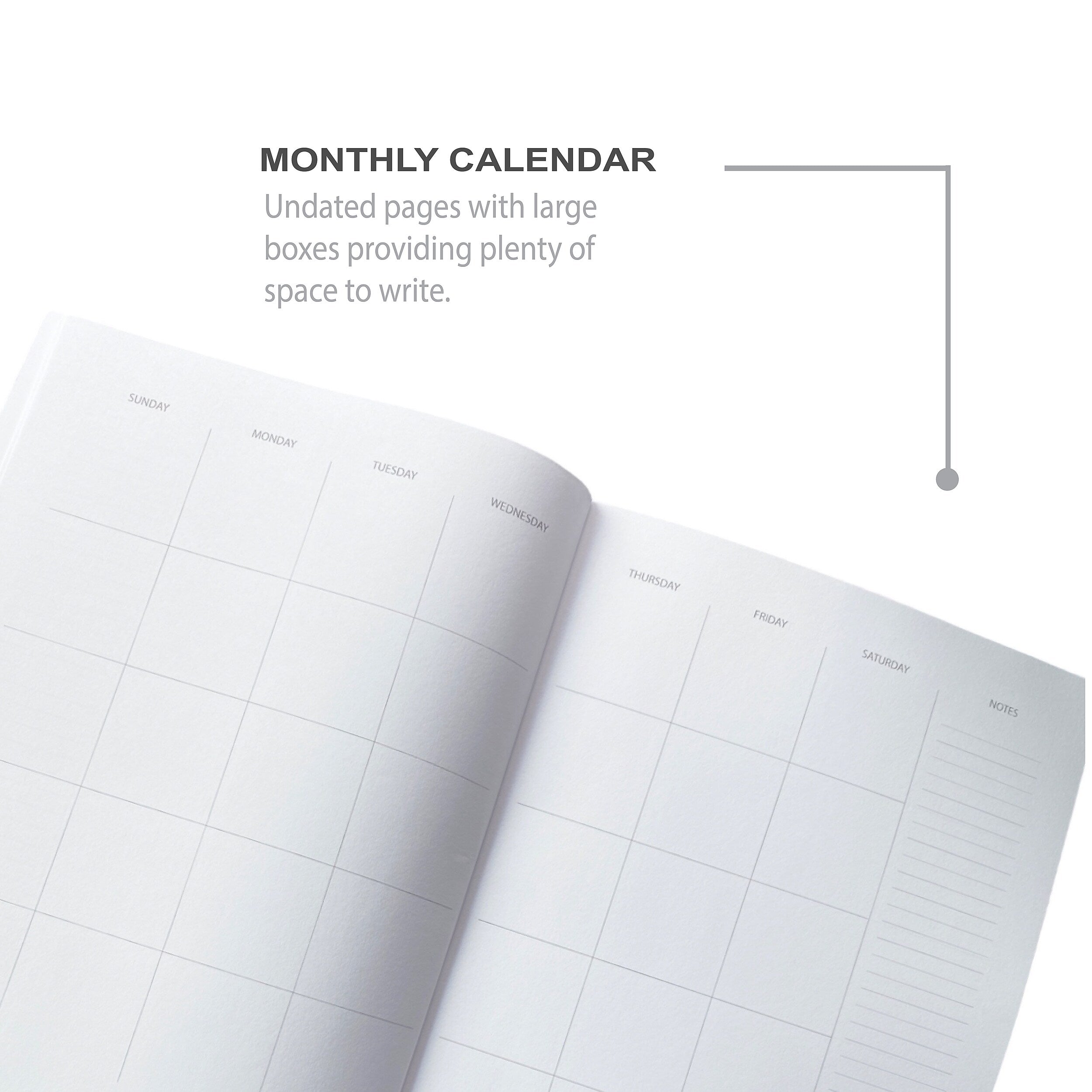 Kahootie Co Home & Work Weekly Planner, 8.5" x 11", Gray (ITKHWG)