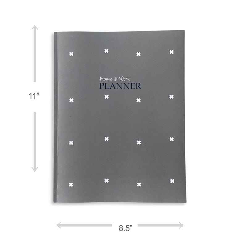 Kahootie Co Home & Work Weekly Planner, 8.5" x 11", Gray (ITKHWG)