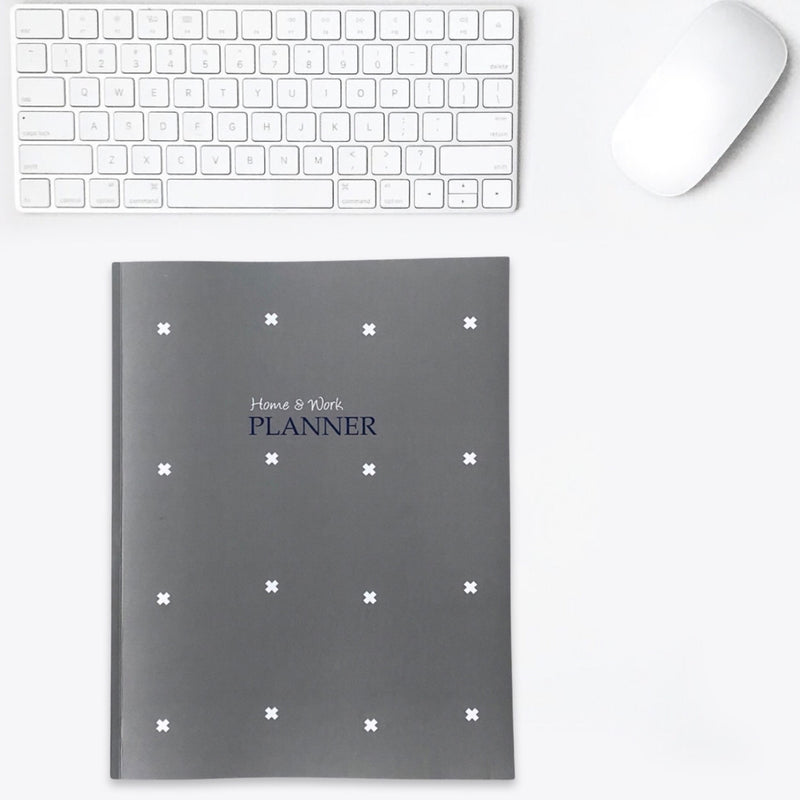 Kahootie Co Home & Work Weekly Planner, 8.5" x 11", Gray (ITKHWG)