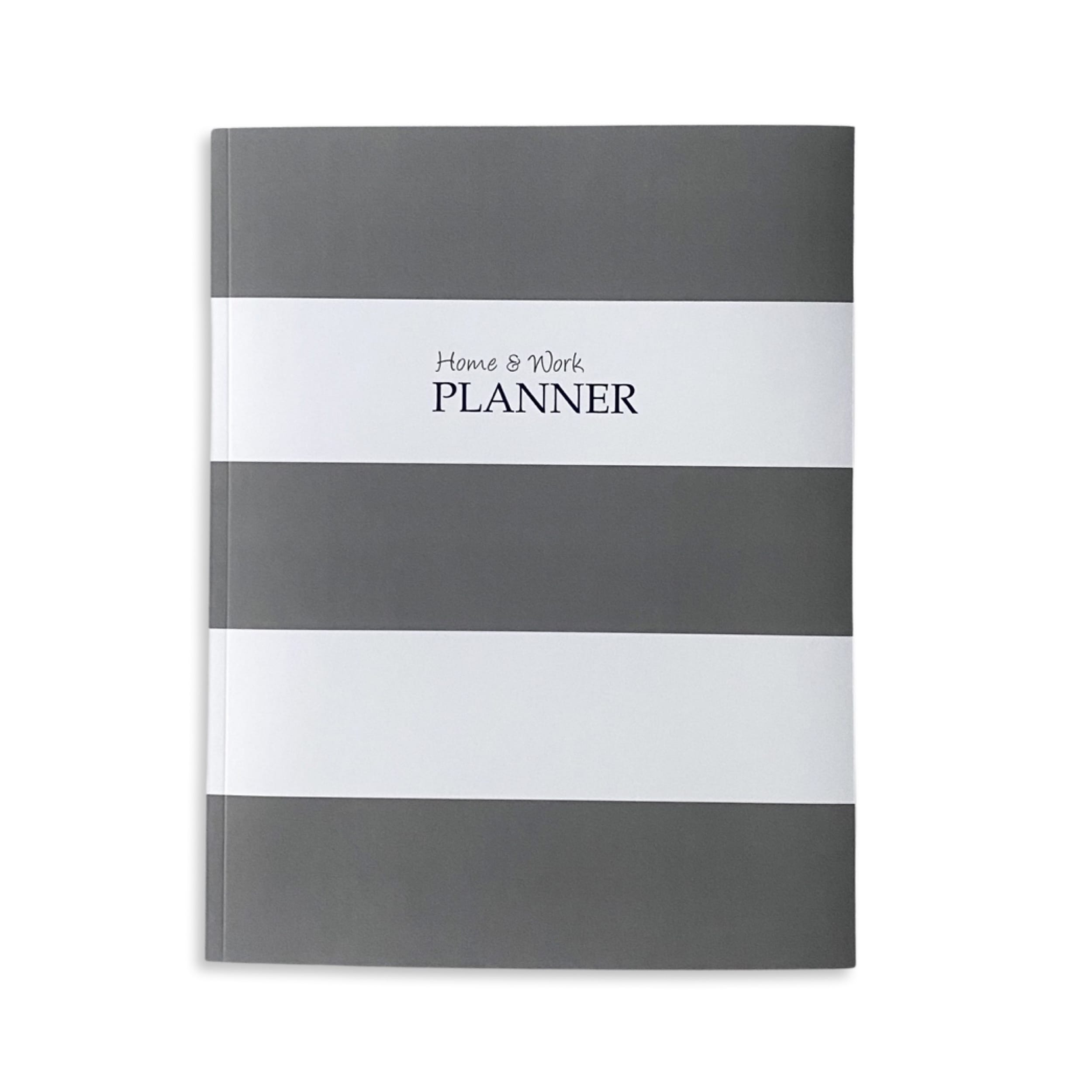 Kahootie Co Home & Work Weekly Planner, 8.5" x 11", Gray Stripe (ITKHWGS)