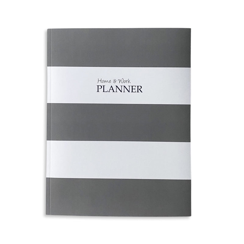 Kahootie Co Home & Work Weekly Planner, 8.5" x 11", Gray Stripe (ITKHWGS)