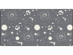 DENY Designs Anti-Slip Polyester Desk Pad, 15.5" x 31.5", Solar System Moondust (69054-DSKMAT)