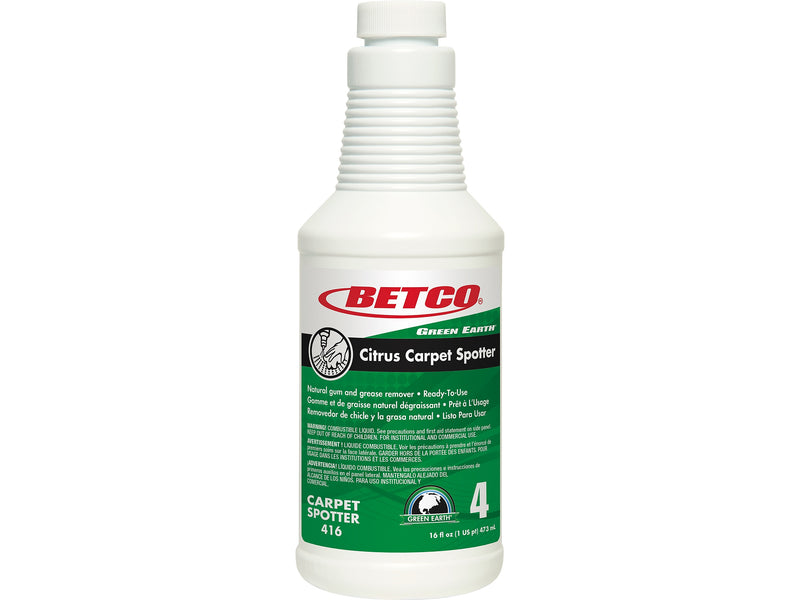 Betco Carpet Green Earth Spotter Gel, Citrus Scent, 16 Oz., 12/Carton (4161800)