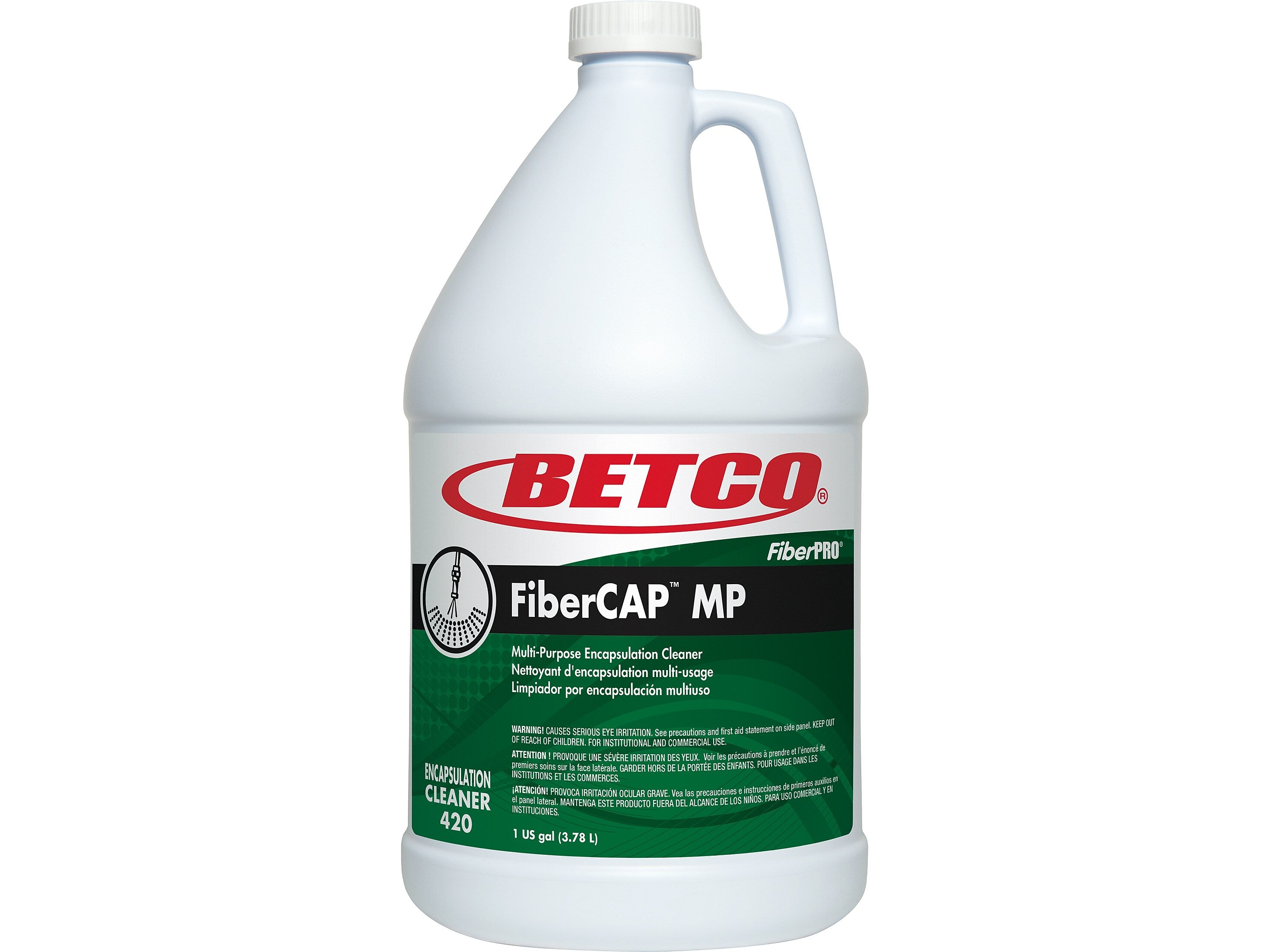Betco FiberCAP Multipurpose Carpet Liquid, Country Fresh Scent, 128 Oz., 4/Carton (4200400)