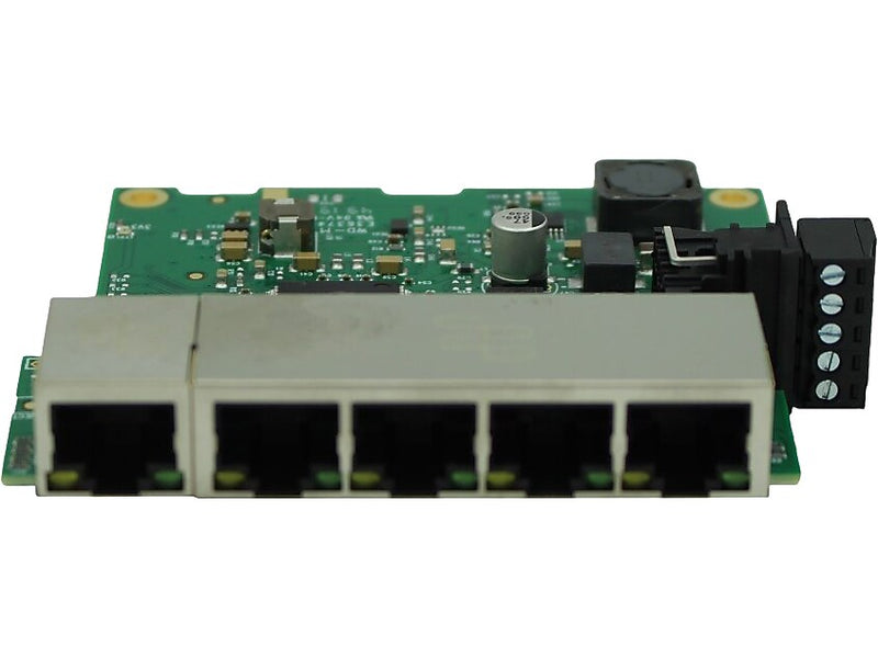 Brainboxes Industrial 5-Port Gigabit Ethernet Unmanaged Switch, 10/100/1000 Mbps, Green (SW-115)