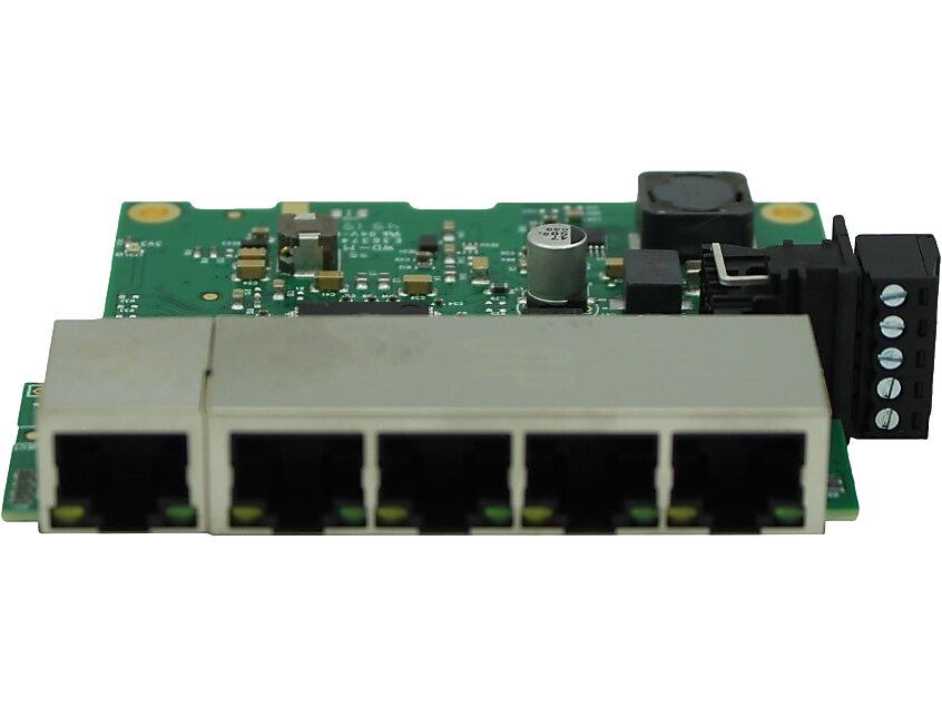 Brainboxes Industrial 5-Port Gigabit Ethernet Unmanaged Switch, 10/100/1000 Mbps, Green (SW-115)