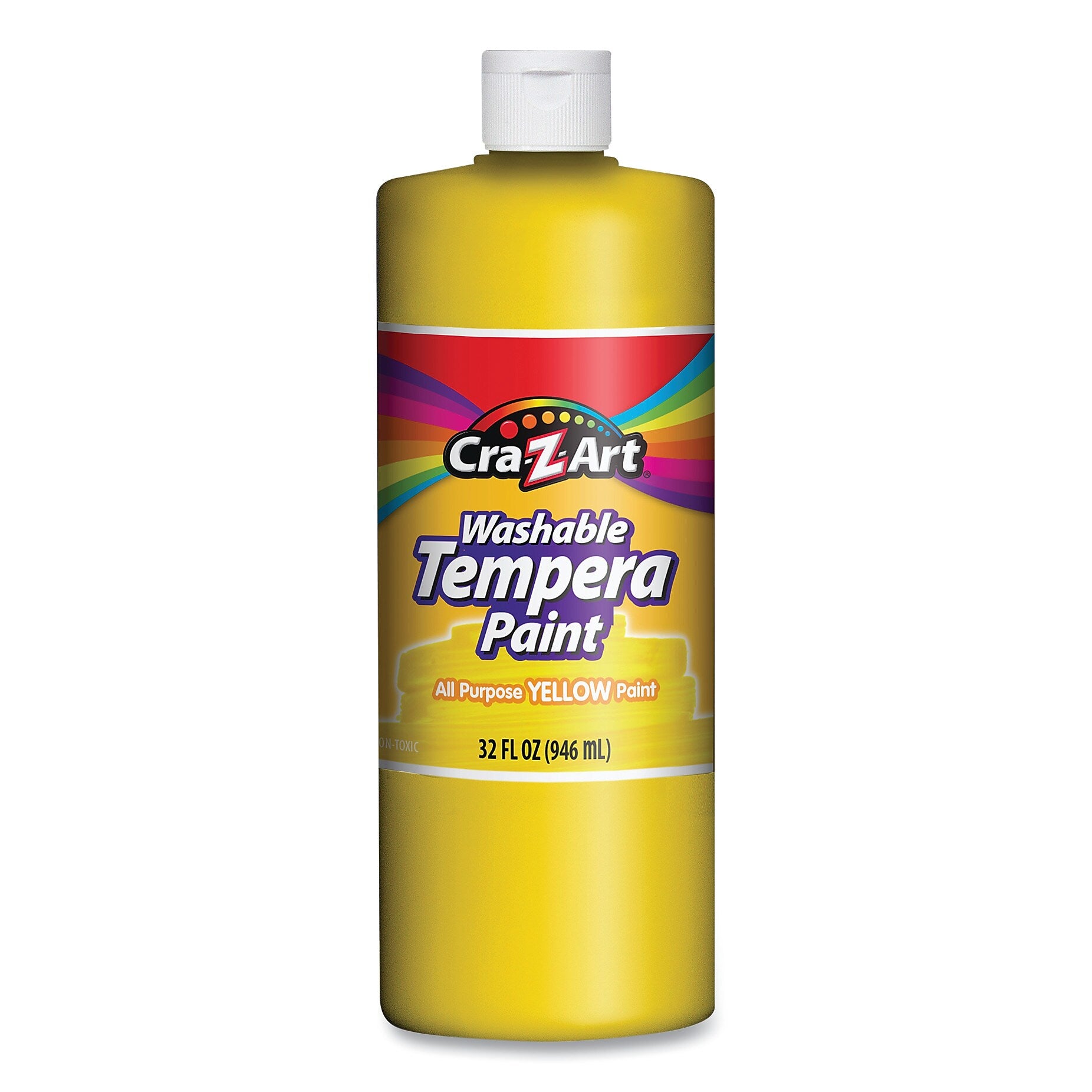 Cra-Z-Art Washable Tempera Paint, Yellow, 32 oz Bottle