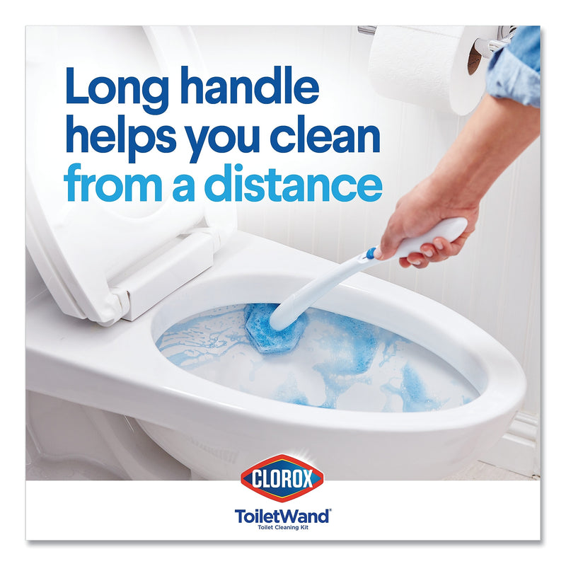 Clorox Disinfecting ToiletWand Refill Heads, Blue/White, 10/Pack, 6 Packs/Carton