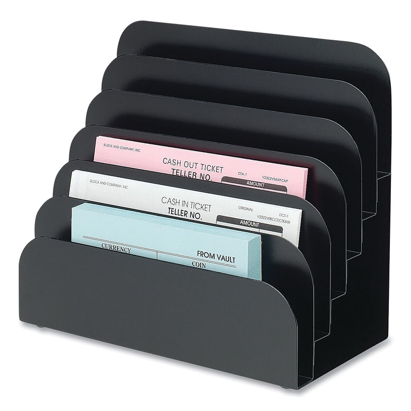 CONTROLTEK Trays, 6 Compartments, 8.25 x 7.25 x 4, Heavy Gauge Steel, Black