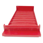 CONTROLTEK Coin Tray, 10 Compartments, Red, 2/Pack (CNK560560)