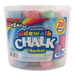 Cra-Z-Art Sidewalk Chalk, Assorted Colors, 20/Box (CZA108076)