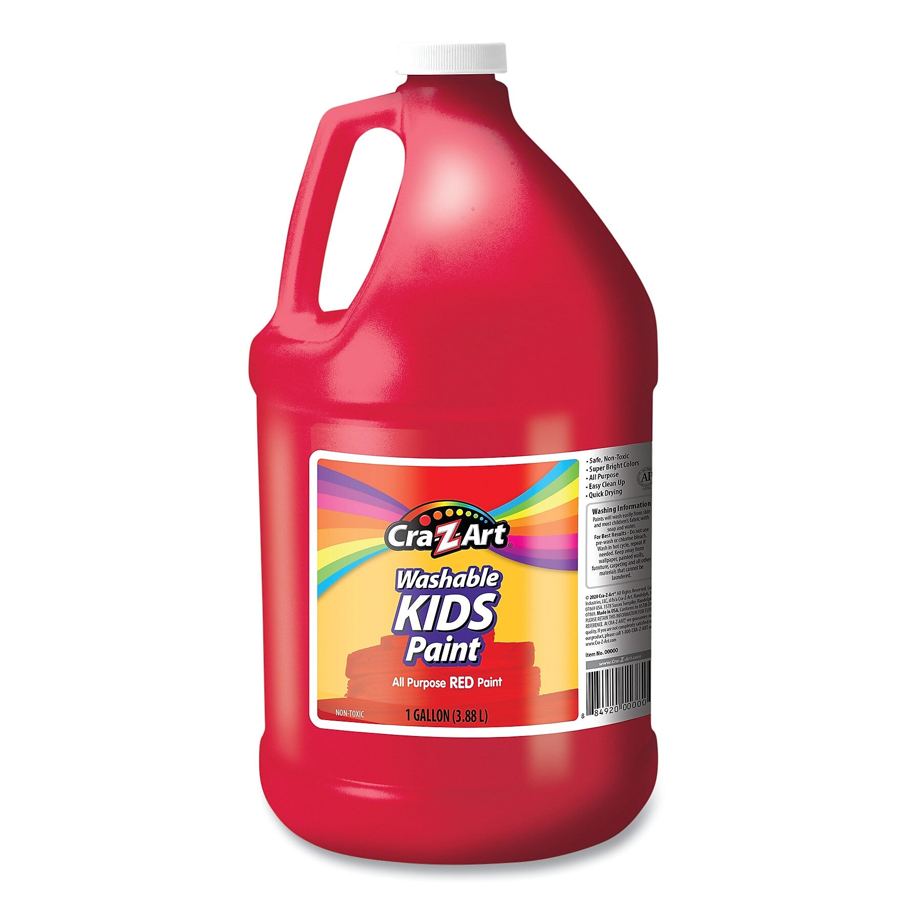 Cra-Z-Art Washable Kids Paint, Red, 1 gal Bottle