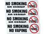Excello Global Products No Smoking No Vaping Indoor/Outdoor Wall Sign, 9" x 3", Multicolor, 4/Pack (EGP-HD-0175-S)