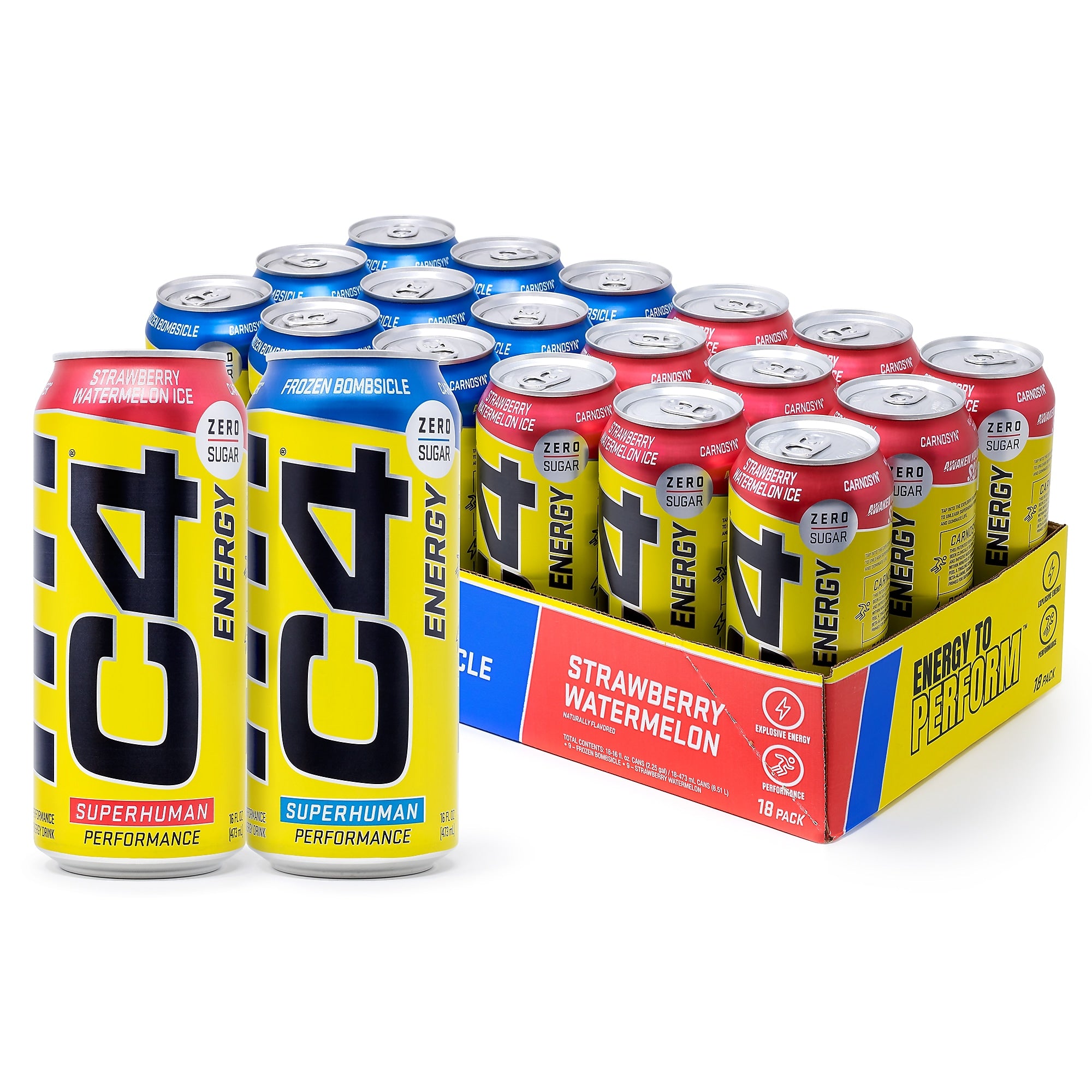 C4 Sugar-Free Energy Drink Variety Pack, 16 oz. 18/Pack (220-02047)