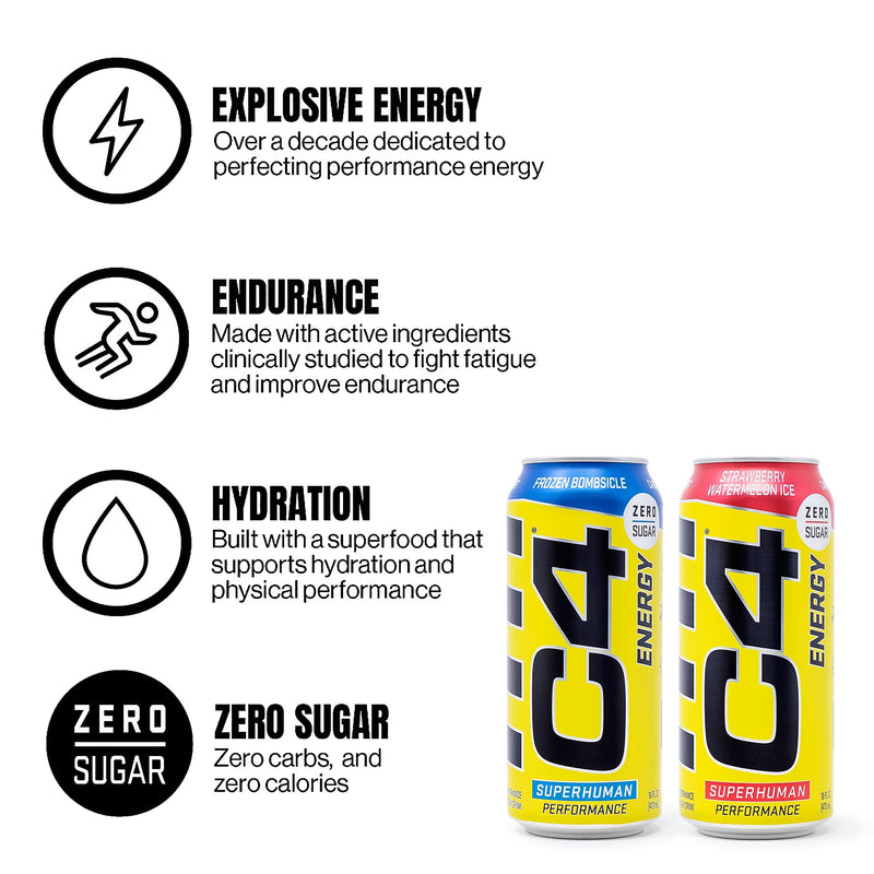 C4 Sugar-Free Energy Drink Variety Pack, 16 oz. 18/Pack (220-02047)