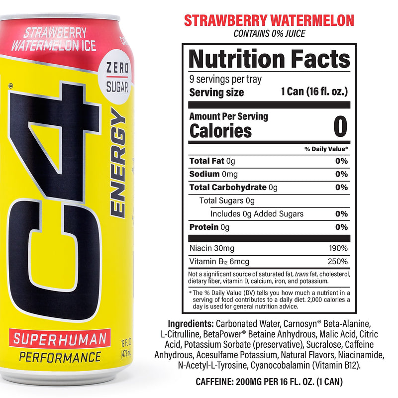 C4 Sugar-Free Energy Drink Variety Pack, 16 oz. 18/Pack (220-02047)