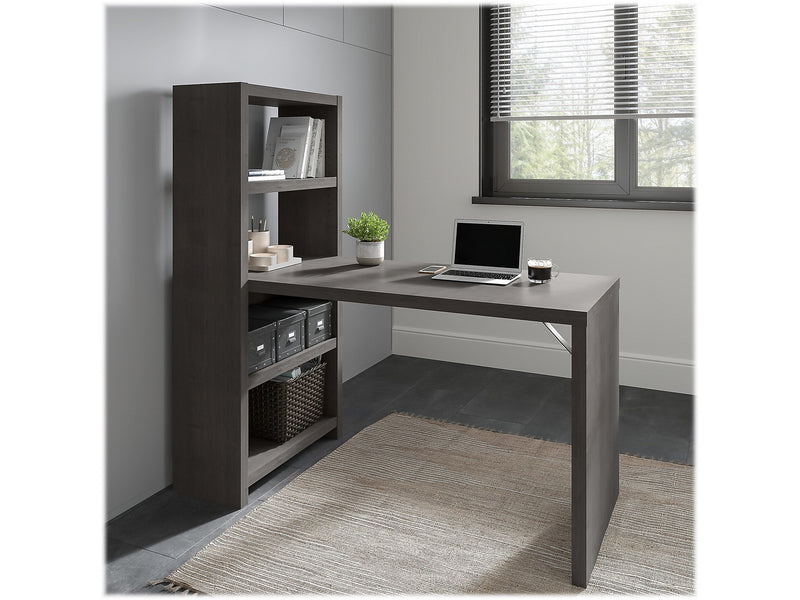 Bush Business Furniture Echo 56W Bookcase Desk, Charcoal Maple (KI60307-03)
