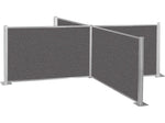 Versare Freestanding Hush Cubicle Kit, 4"H x 12"W, Charcoal Gray Fabric (1851601)