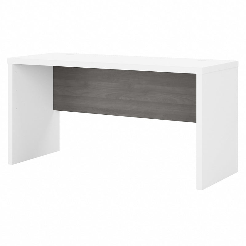 Bush Business Furniture Echo 60"W Credenza Desk, Pure White/Modern Gray (KI60506-03)