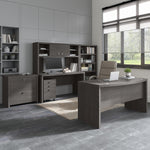 Bush Business Furniture Echo 5 Shelf Bookcase, Charcoal Maple (KI60304-03)