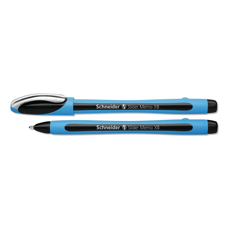 Schneider Slider Memo Ballpoint Pen, Extra Broad Point, Black Ink, 10/Box (150201)