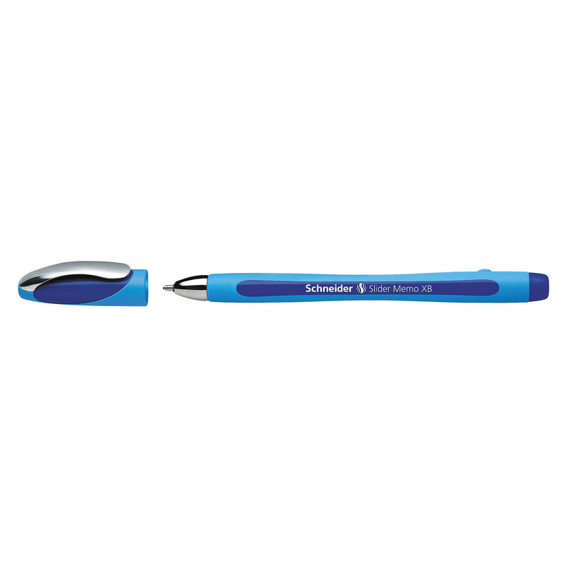 Schneider Slider Memo Ballpoint Pen, Extra Broad Point, Blue Ink, 10/Box (150203)
