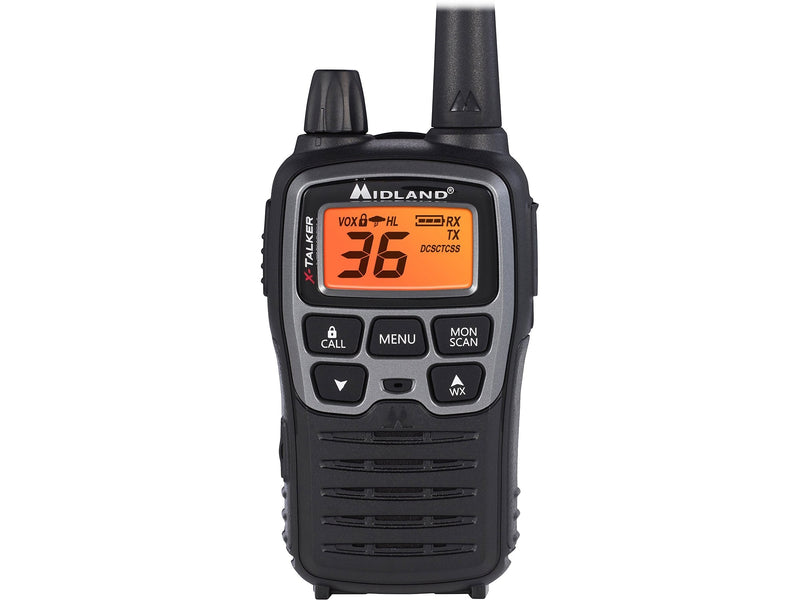 MIDLAND RADIO X-Talker Two Way Radio, Black/Gray, 2/Pair (T77VP5)
