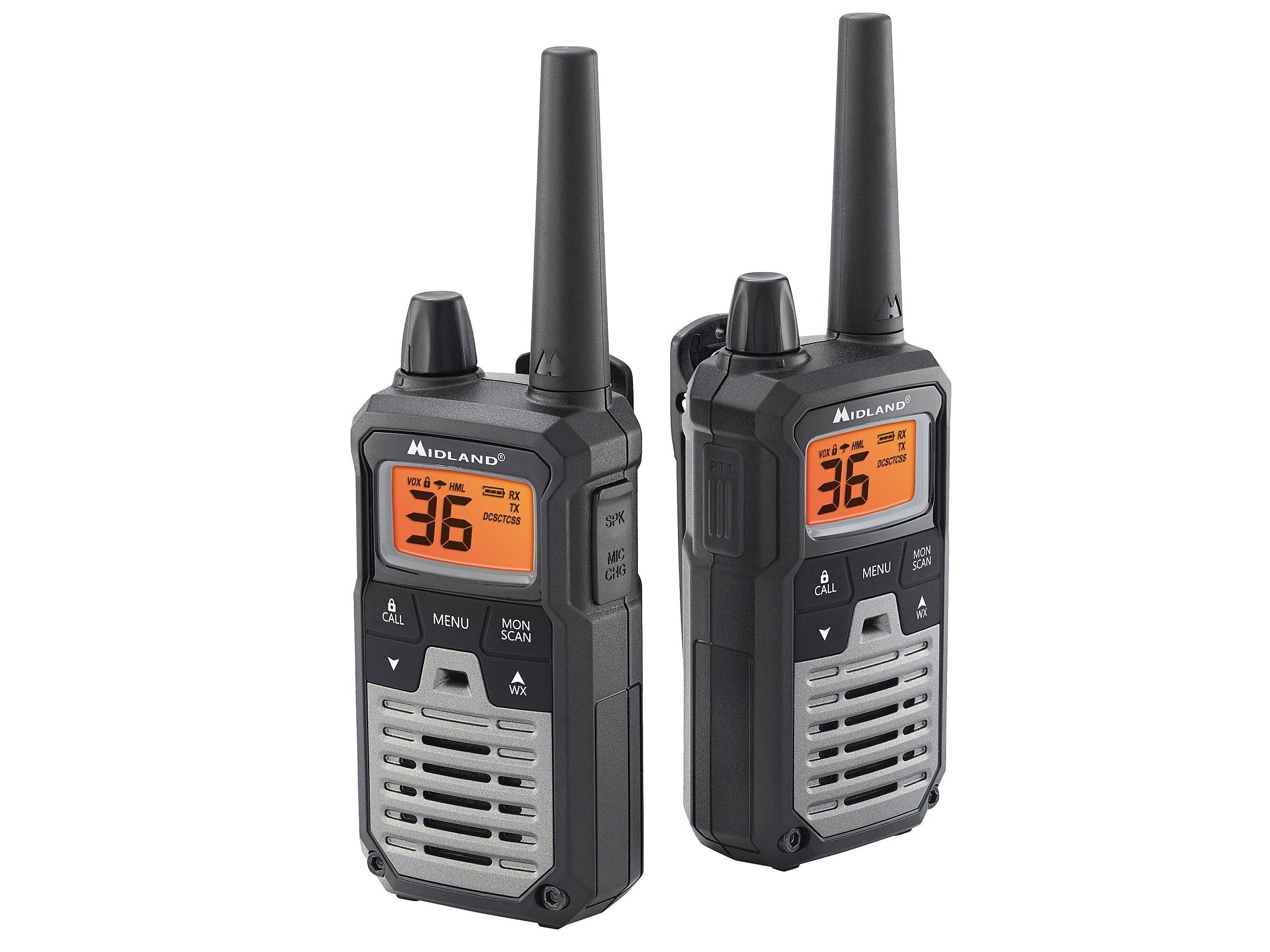 MIDLAND RADIO X-Talker Two Way Radio, Black/Gray, 2/Pair (T290VP4)
