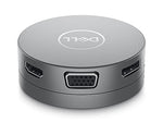 Dell 7-in-1 USB Type-C to Multiple Ports Adapter, Male to Female, Gray (DA310)
