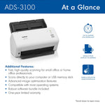 Brother ADS3100 Duplex Document Scanner, Black/White