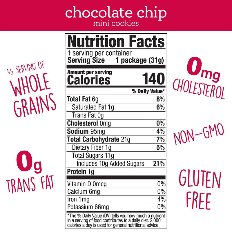 HomeFree Gluten Free Mini Chocolate Chip Cookies, 1.1 oz., 10/Pack (307-00360)
