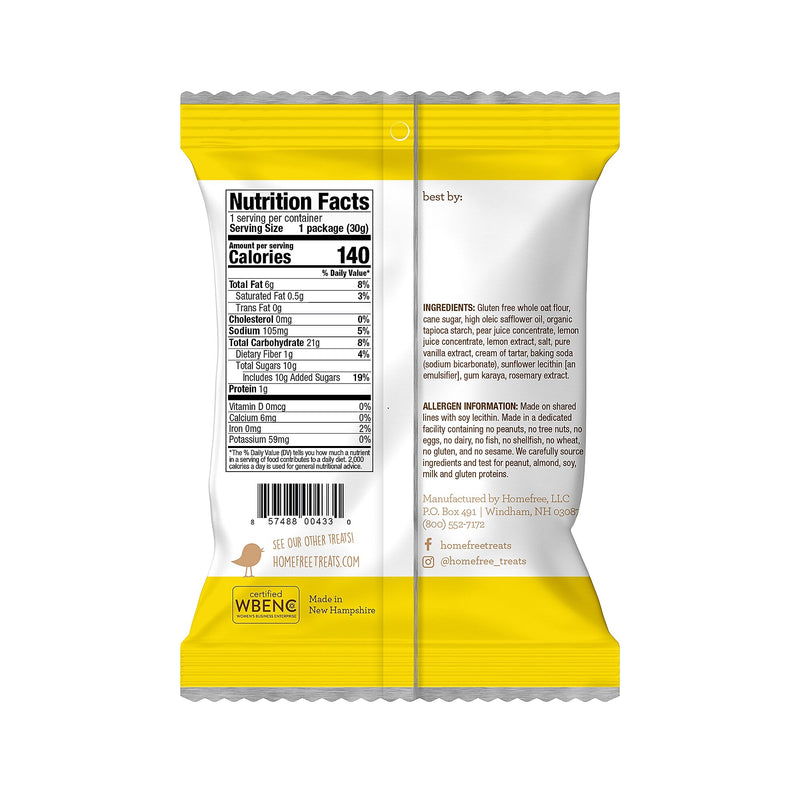 HomeFree Gluten Free Mini Lemon Burst Cookies, 1.1 oz., 10/Pack (307-00361)