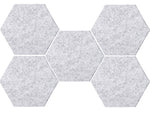 Versare SoundSorb Wall-Mounted Acoustic Hexagon, 12"H x 12"W, Marble Gray, 5/Pack (7825080)