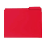Smead Poly File Folder, 1/3-Cut- Tab Letter Size, Red, 24 per Bx (10501)