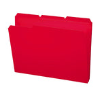 Smead Poly File Folder, 1/3-Cut- Tab Letter Size, Red, 24 per Bx (10501)