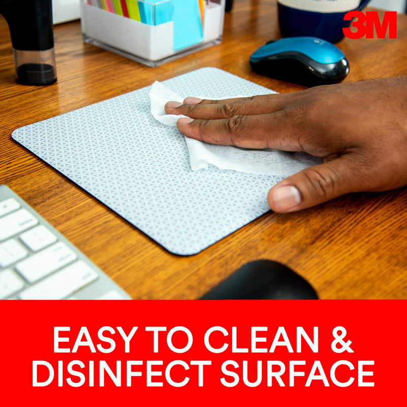 3M™ Precise™ Foam Non-Skid Mouse Pad, White Bitmap (MP114-BSD1)